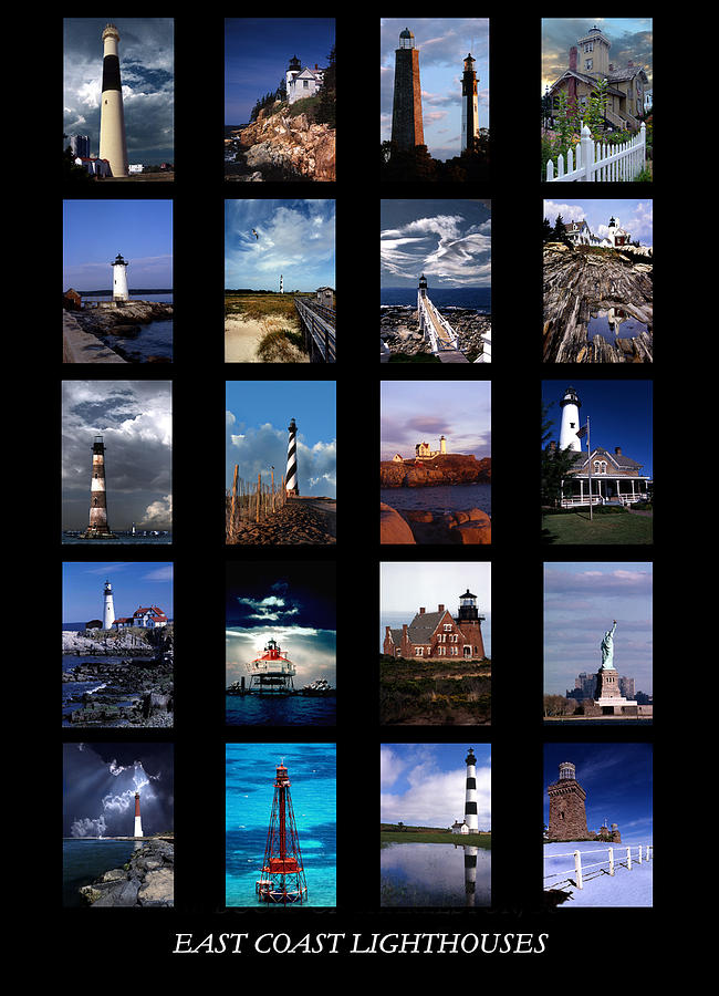 Lighthouse Photograph - Some East Coast Lighthouses by Skip Willits