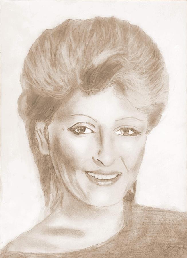 Portrait Drawing - Some Lady by Jovica Kostic