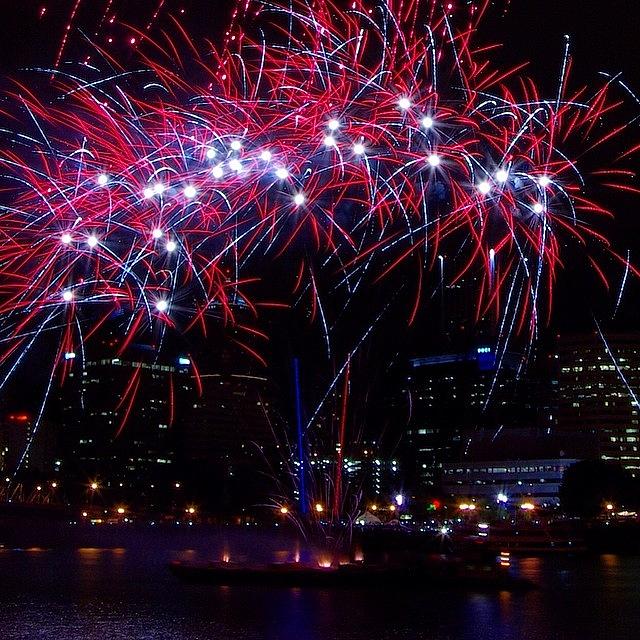 Portland Photograph - Some More Cool Fireworks From The Rose by Mike Warner