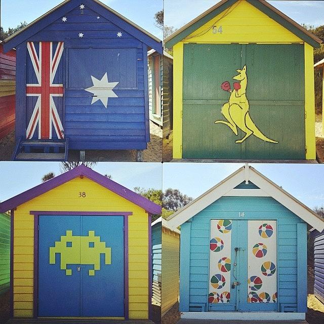 Some Of My Favourite Bathing Boxes On Photograph by Pauly Vella