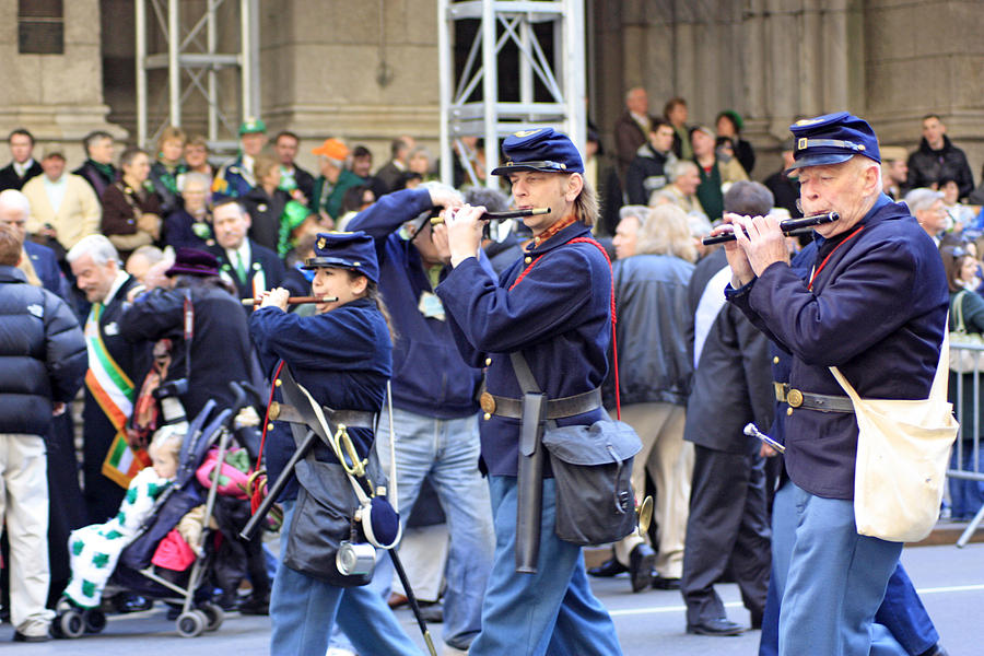 Military Photograph - Some Revolutionary Flutiest playing in the 2009 New York St. Patrick Day Parade by James Connor