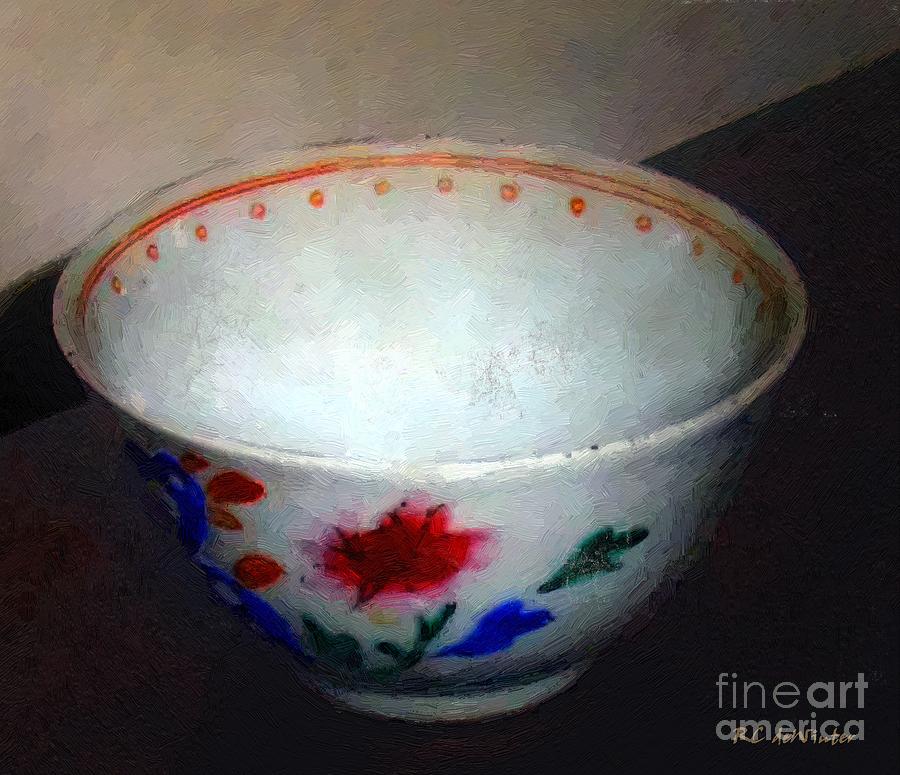 Somebodys Old Bowl Painting by RC DeWinter