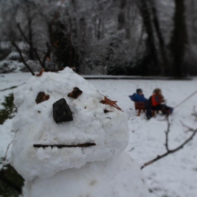 Snowman Photograph - Someone #killed Our 1 Hour Old by Antonio DeFeo