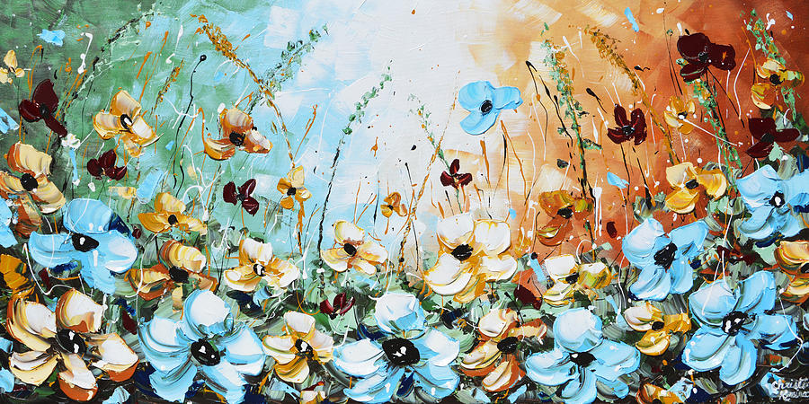 Flower Painting - Something Blue by Christine Bell