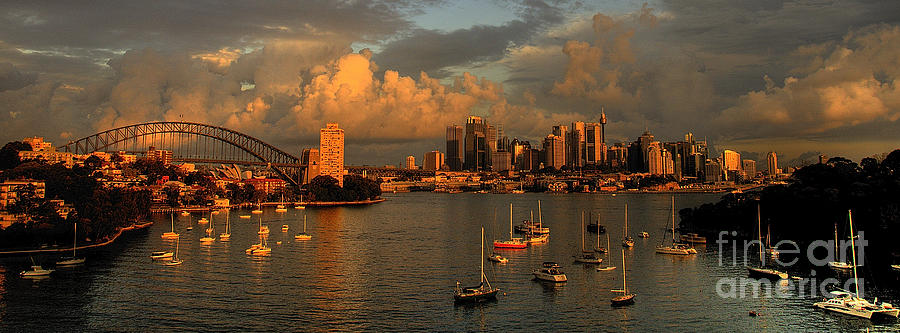 Sydney Photograph - Something Evil This Way Comes - Sydney Harbour Storm by Philip Johnson
