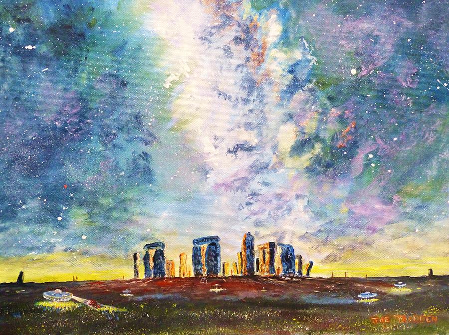 Stonehenge Painting - Something strange at Stonehenge by Joe Trodden