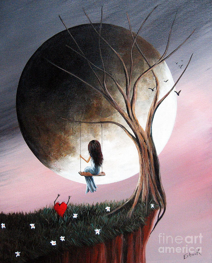 Sometimes She Just Wants To Be Alone by Shawna Erback Painting by Moonlight Art Parlour