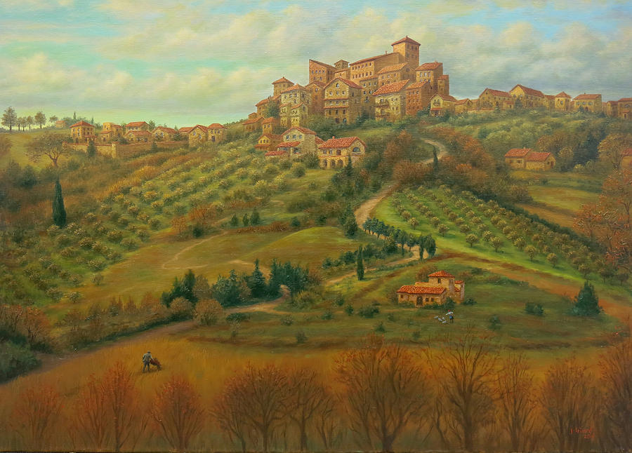 Somewhere Between Florence And Rome Painting