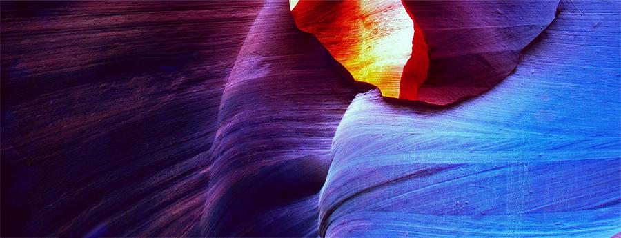 Somewhere in America series - Blue in Antelope Canyon Photograph by Lilia S