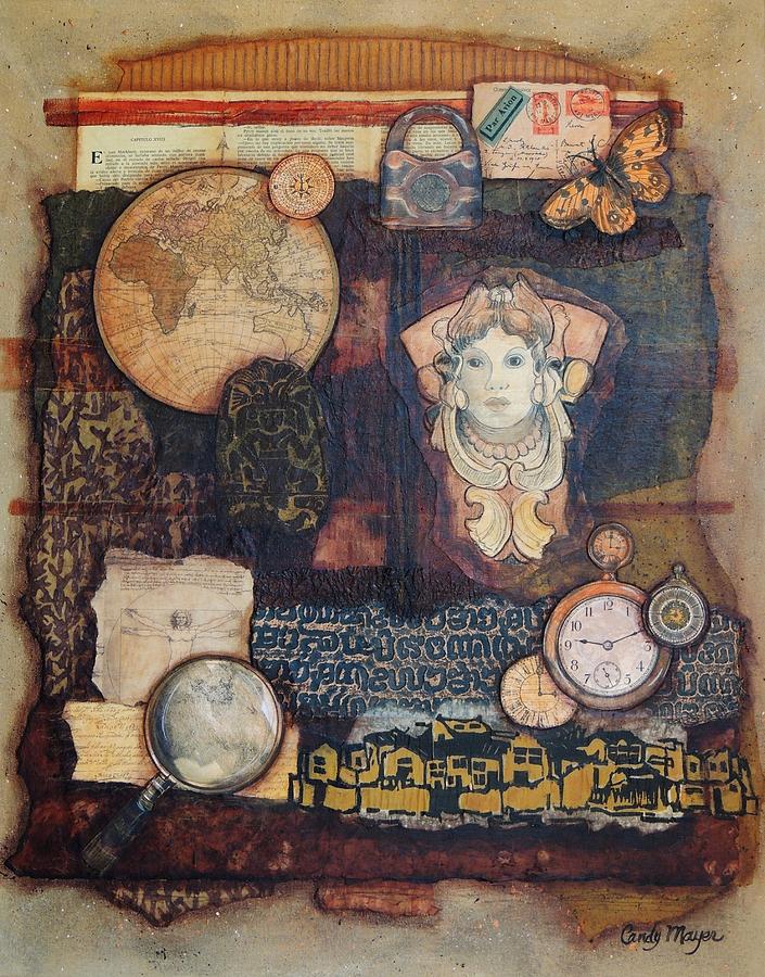 Somewhere in Time Mixed Media by Candy Mayer