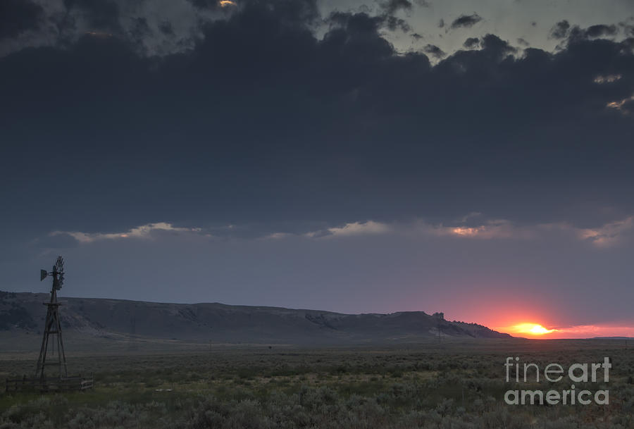 A Sunset Somewhere In Wyoming Photograph by Steve Triplett