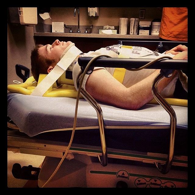 Hospital Photograph - #son #er #wrestlingpractice #injury by S Smithee