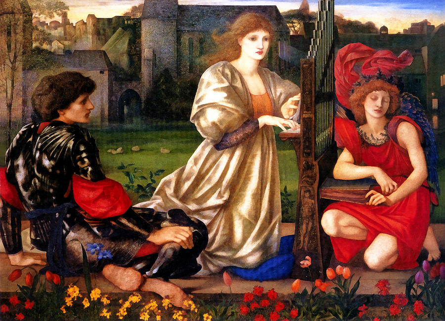 Music Digital Art - Song Of Love by Edward Burne Jones