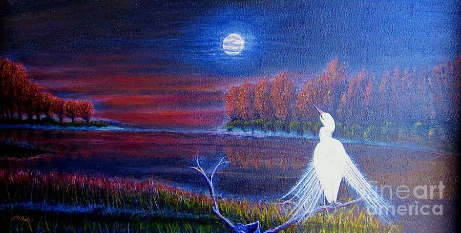 Song of the Silent Autumn Night Painting by Kimberlee Baxter