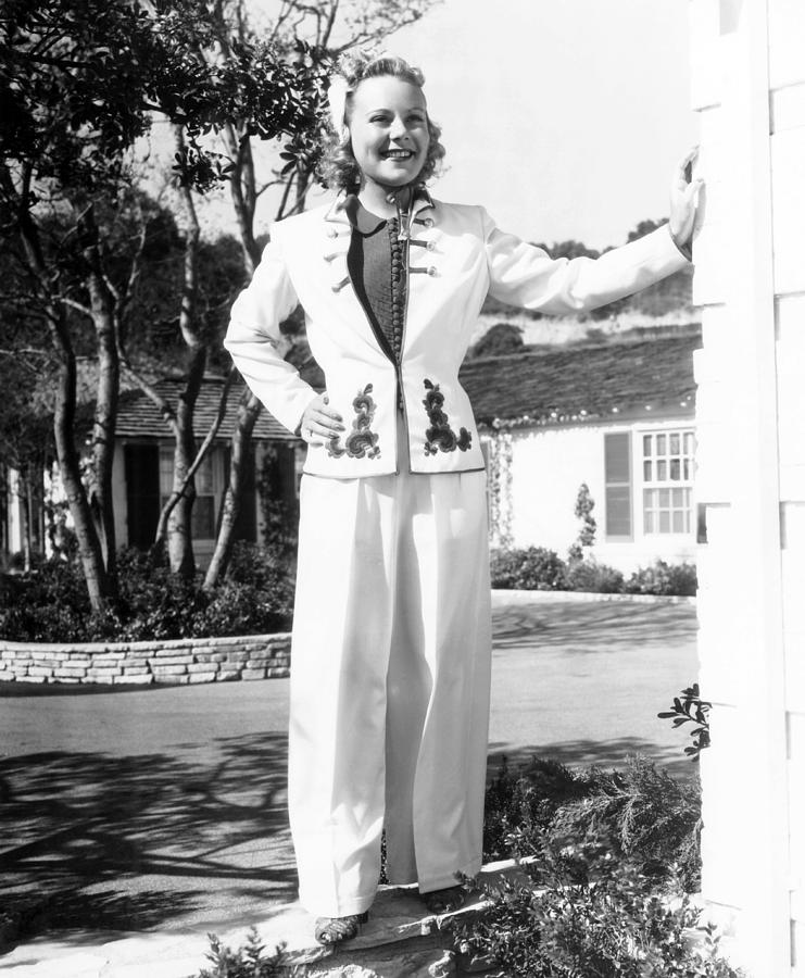 Portrait Photograph - Sonja Henie, At Home, Ca. Late 1930s by Everett