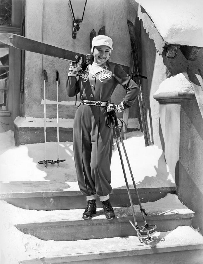 Sonja Henie With Ski Gear Photograph by Underwood Archives