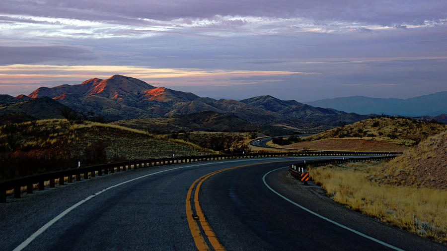 Sonoita Mountain View Road at Sunset Photograph by Daniel Woodrum