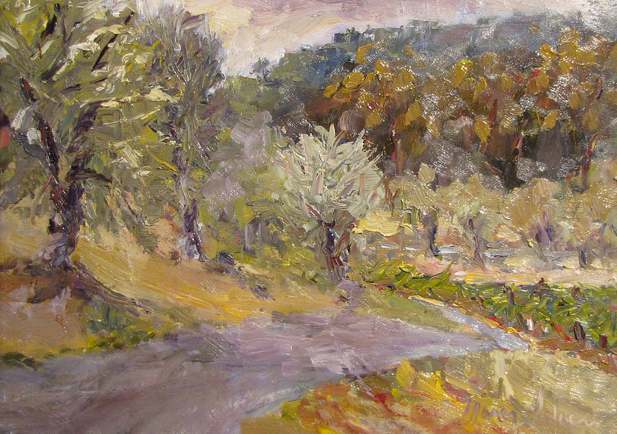 Tree Painting - Sonoma Intersections II by Marcy Silveira