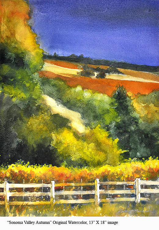 Sonoma Valley Autumn Painting by Robert Benson - Pixels