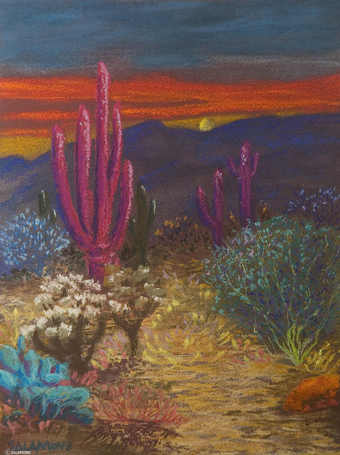 Sonoran Sentinels Pastel by Brenda Salamone