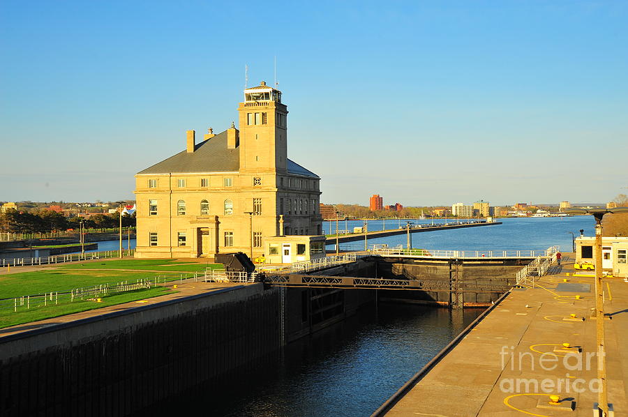 Soo Locks in Sault Saint Marie Michigan Photograph by Terri Gostola