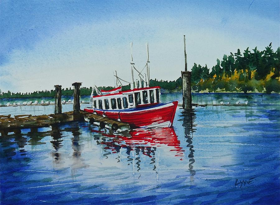 Sooke Boat Painting by Lynne Haines