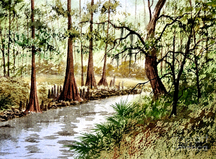 Apalachicola National Forest Painting - Sopchoppy River Florida by Bill Holkham