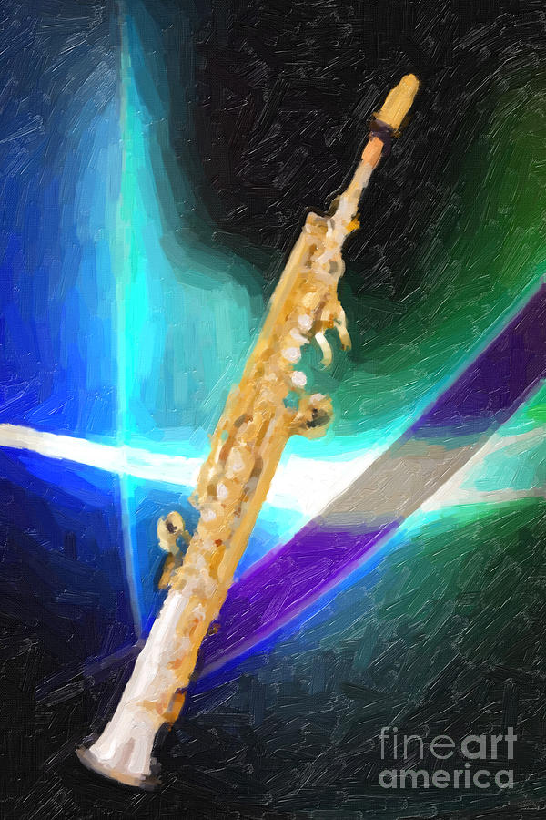 Soprano Saxophone Music Painting in Color 3339.02 Painting by M K Miller