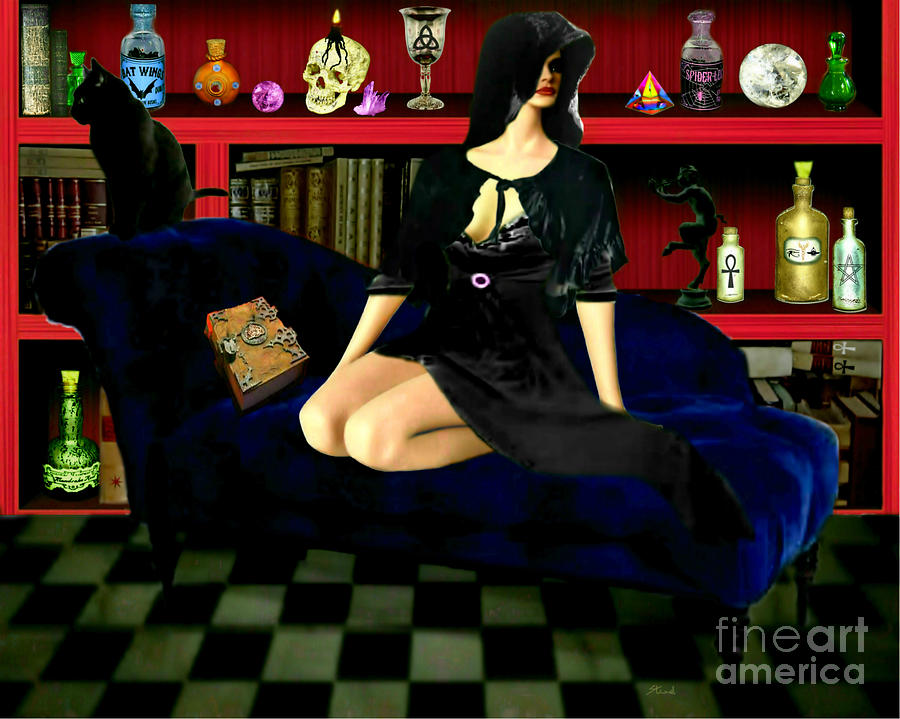 Sorceress Lounge Digital Art by Steed Edwards