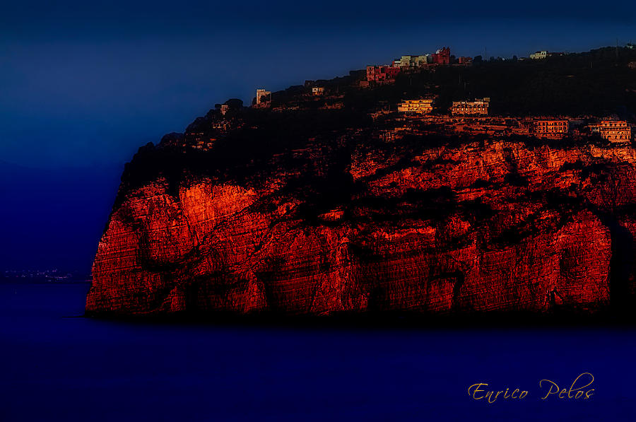 SORRENTO Coast by night Photograph by Enrico Pelos