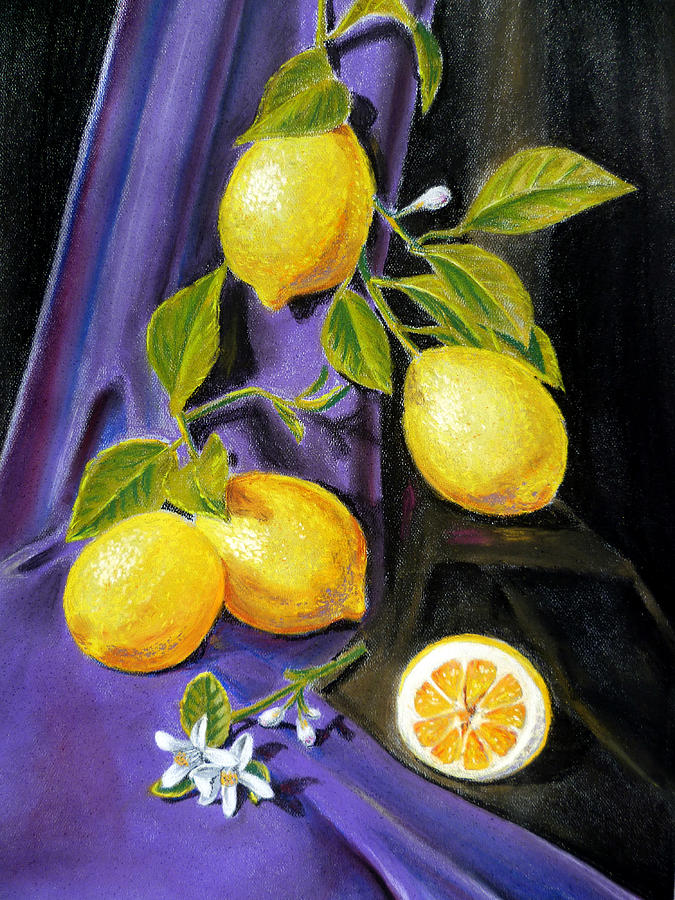 Lemon Painting - Sorrento Lemons by Irina Sztukowski