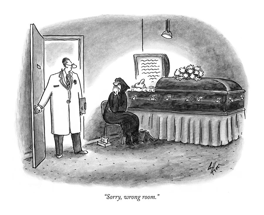 Sorry, Wrong Room Drawing by Frank Cotham