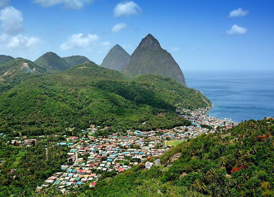 Soufriere Saint Lucia - Beneath the Pitons Photograph by Brendan Reals