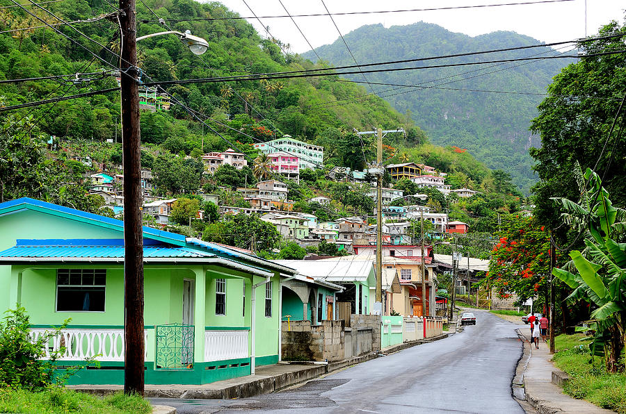 Soufriere Saint Lucia - Street Scene Photograph by Brendan Reals
