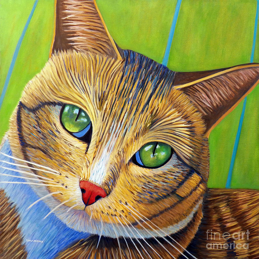Cat Painting - Soul 2 Soul by Brian  Commerford