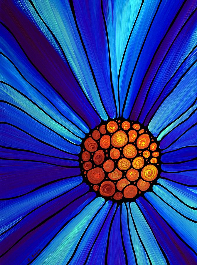 Blue Painting - Soul Kiss 1 by Sharon Cummings Blue Painting - Soul Kiss 1 by Sharon Cummings