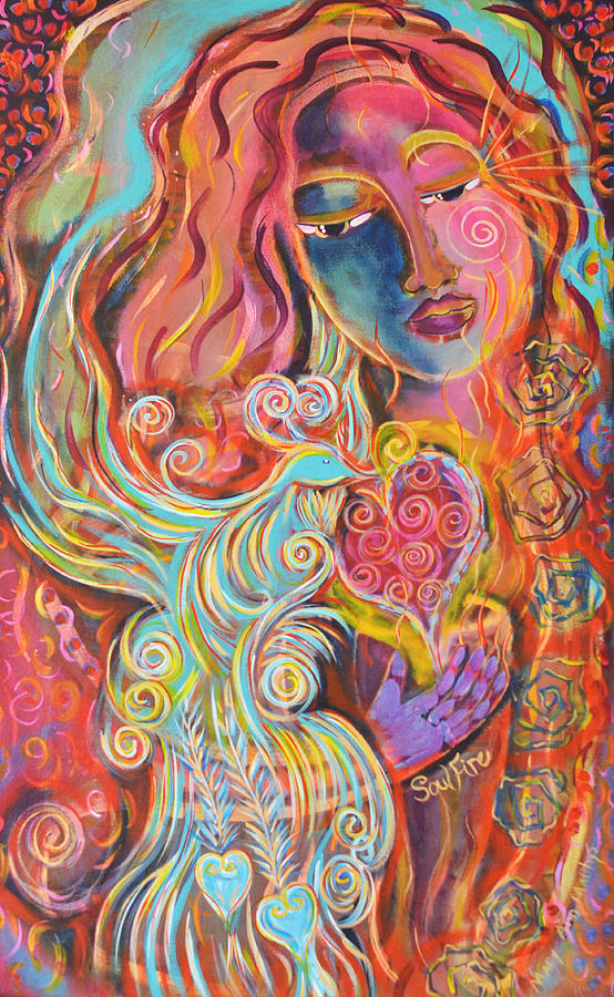 Phoenix Painting - SoulFire by Mary Ann Matthys