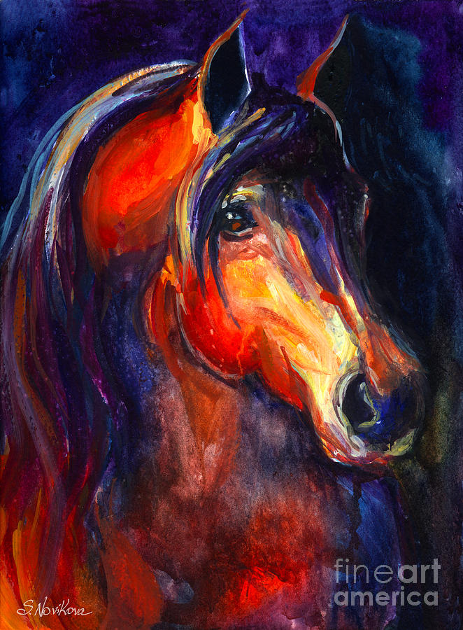 Soulful Horse painting Painting by Svetlana Novikova
