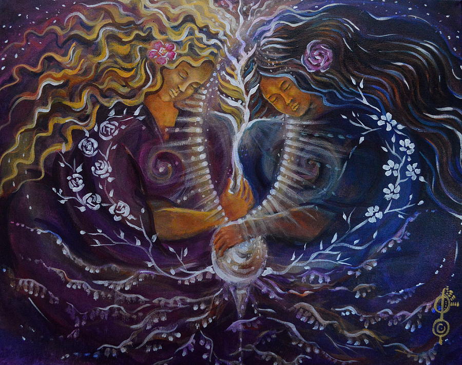 SoulSisters Repairing the Connection Painting by Crystal Charlotte Easton
