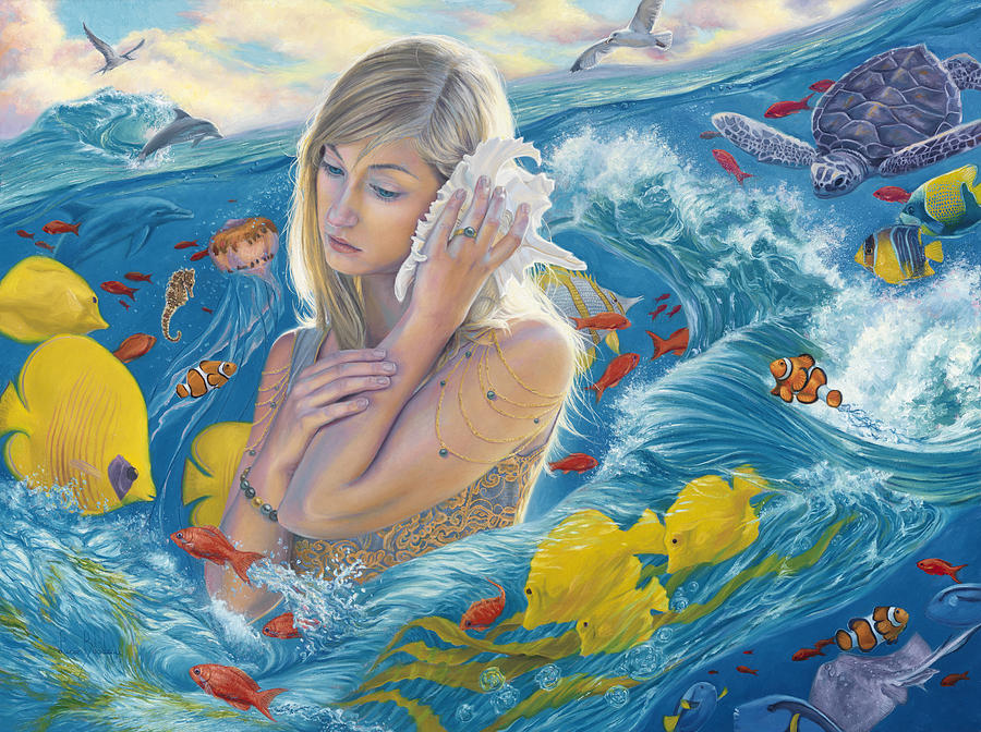 Fantasy Painting - Sound Of The Ocean by Lucie Bilodeau