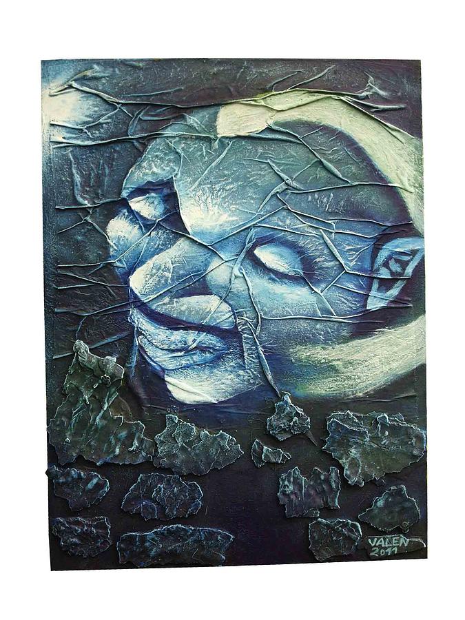 Sound Sleep on a Rocky Bed Painting by Valentine Mbakwa