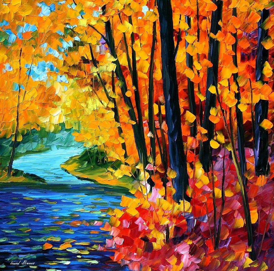 Sounds Of The Fall - PALETTE KNIFE Oil Painting On Canvas By Leonid ...