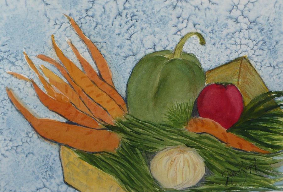 Soup Basket Painting by Joan Zepf