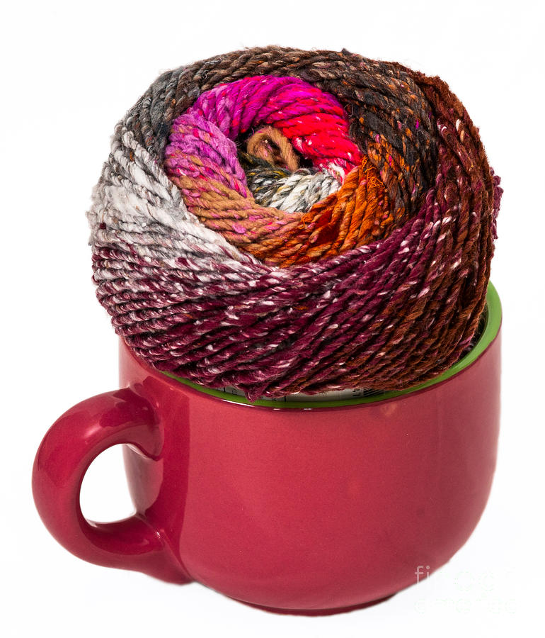 Soup bowl full of yarn Photograph by Les Palenik