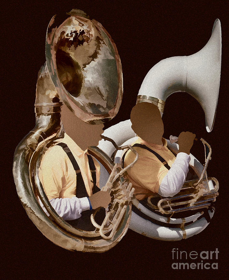 Sousaphone Tuba Player Photograph by Donna Greene