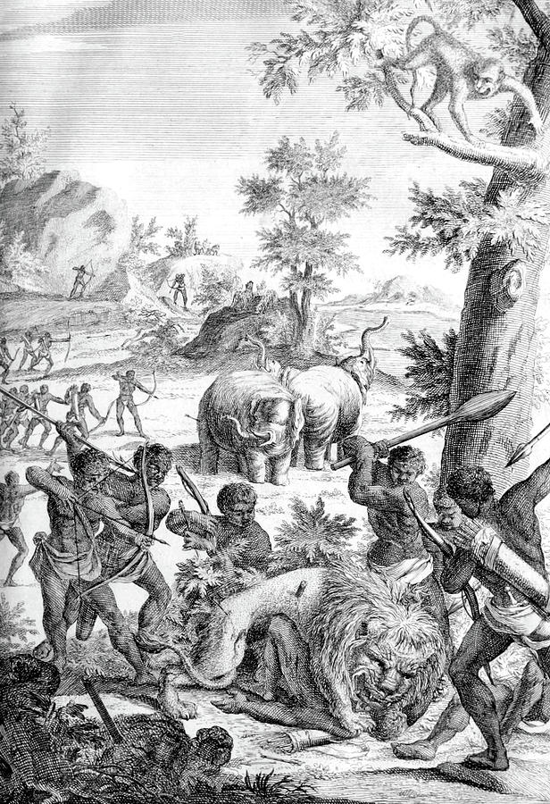 South Africa, Khoikhoi Hunting Party Photograph by Science Source