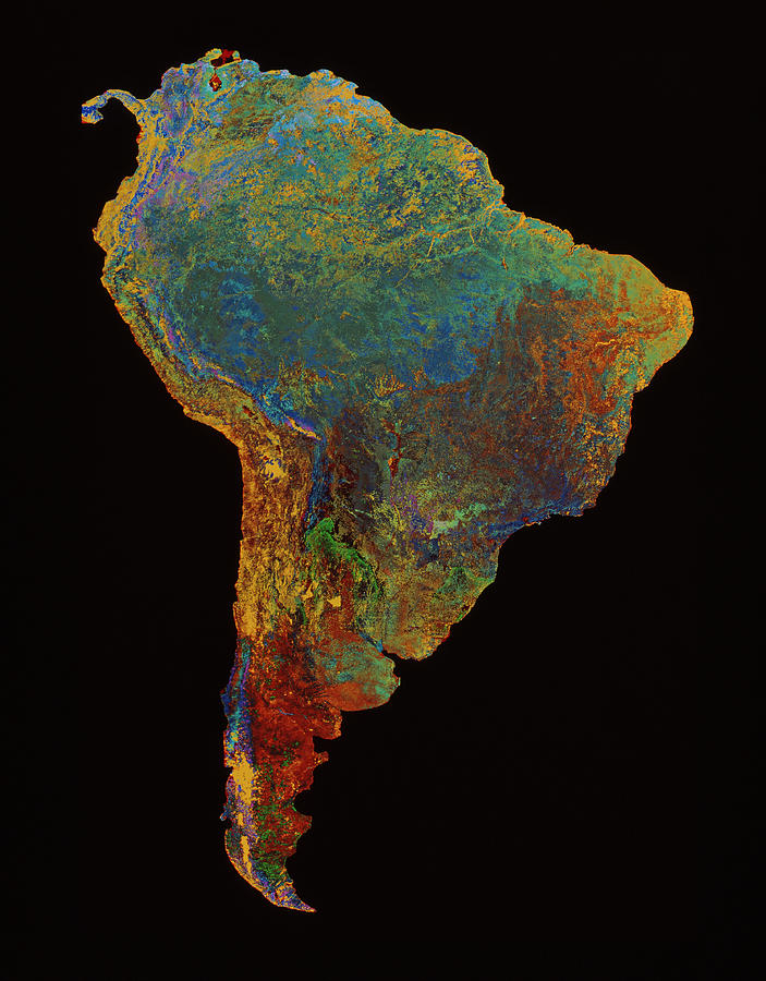 South America Photograph by Bp/nrsc/science Photo Library
