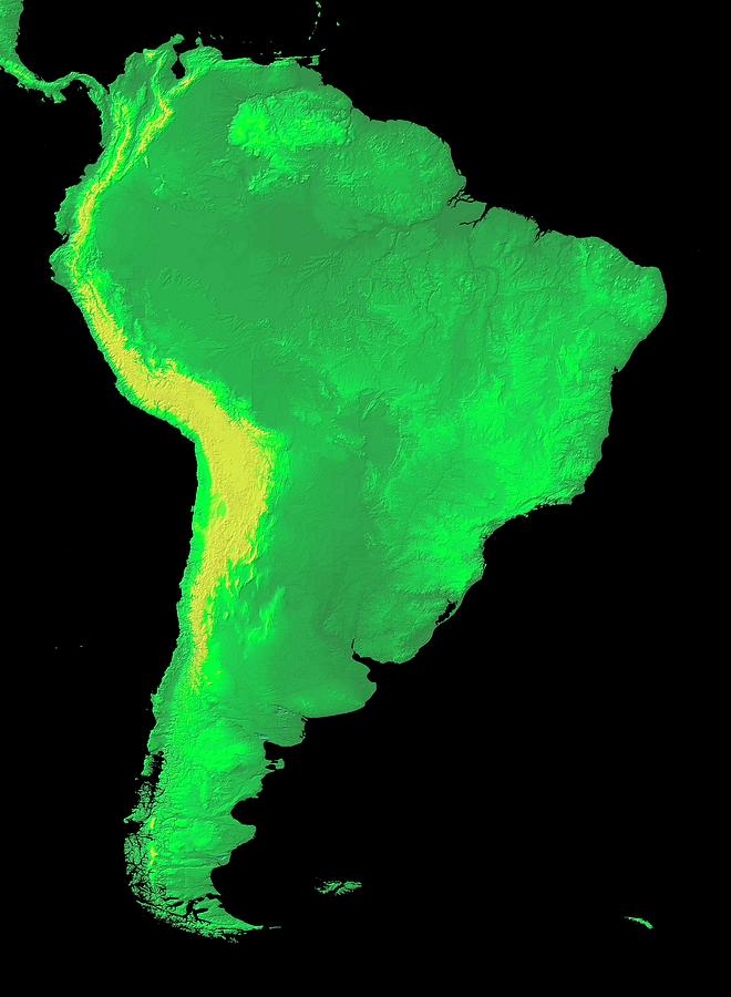 South America Photograph by Noaa/science Photo Library