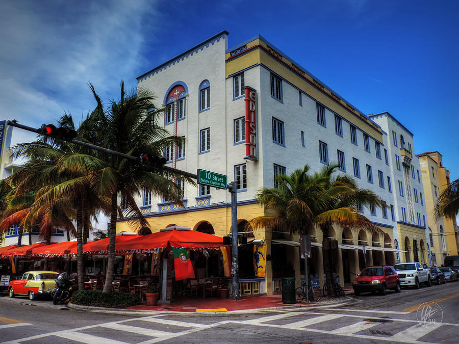 Miami Photograph - South Beach - Edison Hotel 001 by Lance Vaughn