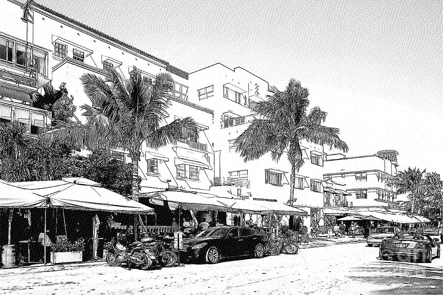 South Beach Miami - Art Deco District Photograph by Les Palenik